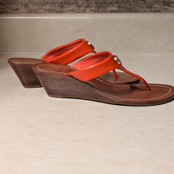 Tory Burch Orange and Brown Sandals - Picture 3 of 10